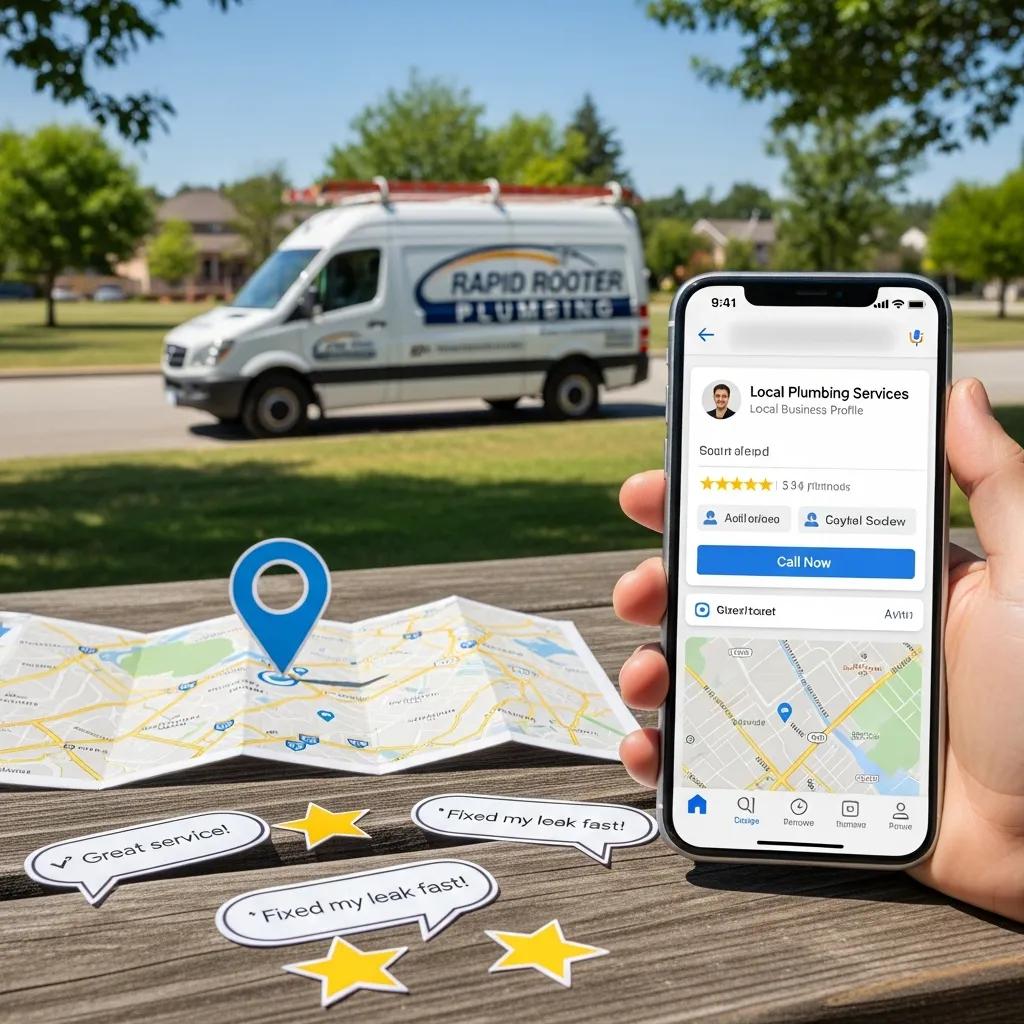 Google Business Profile on a smartphone showing essential local SEO elements