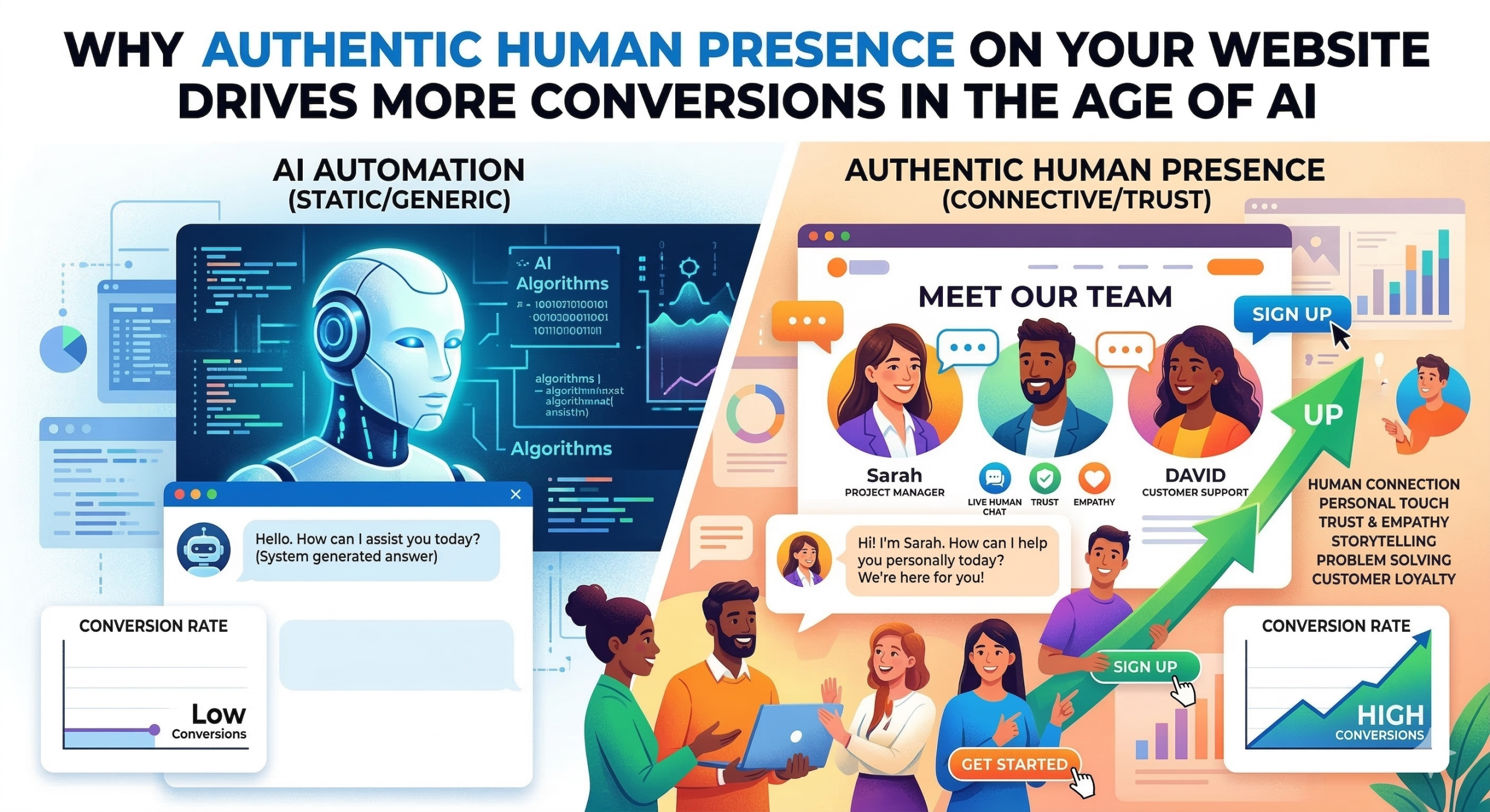 Why Authentic Human Presence on Your Website Drives More Conversions in the Age of AI