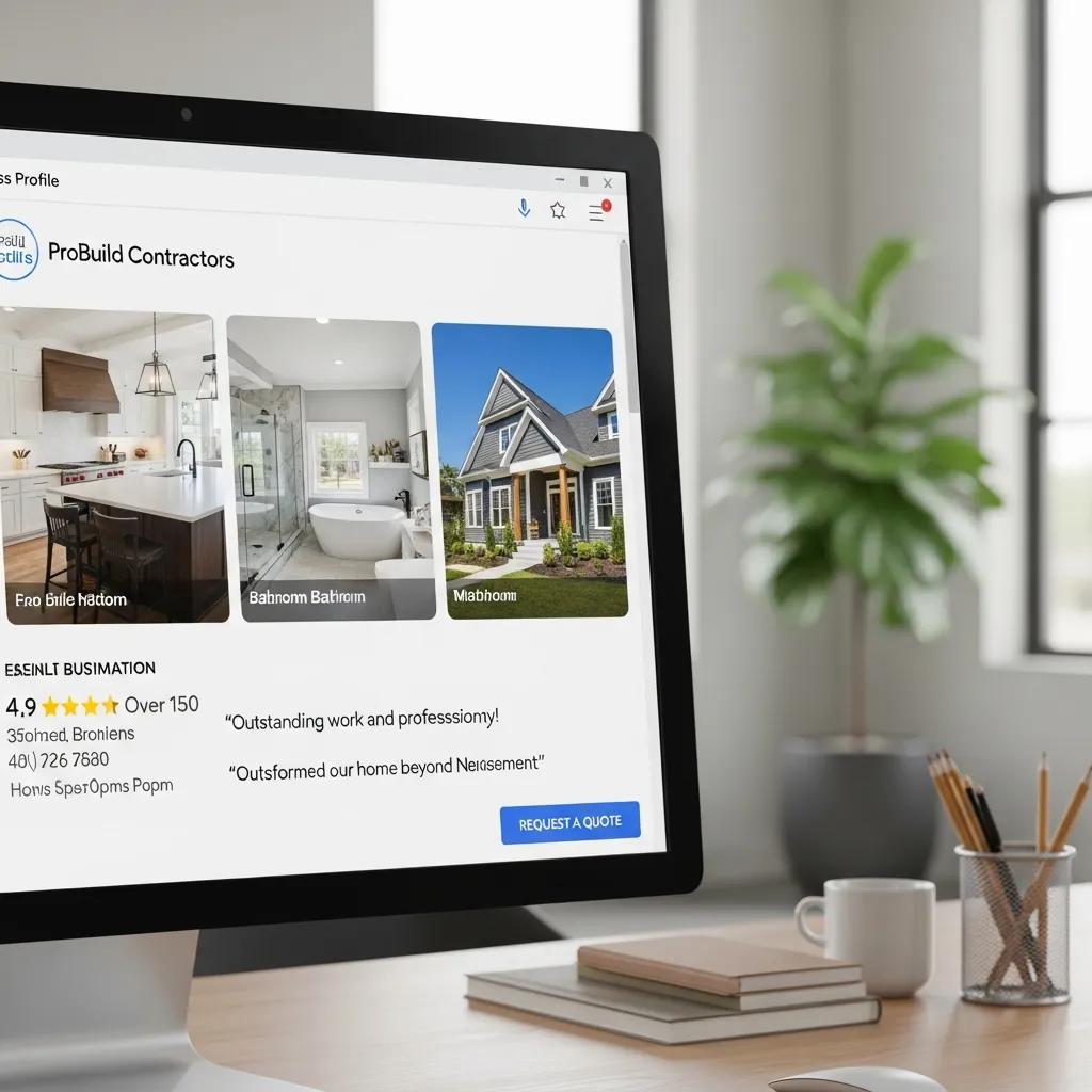 Optimized Google Business Profile for contractors, showcasing essential business information