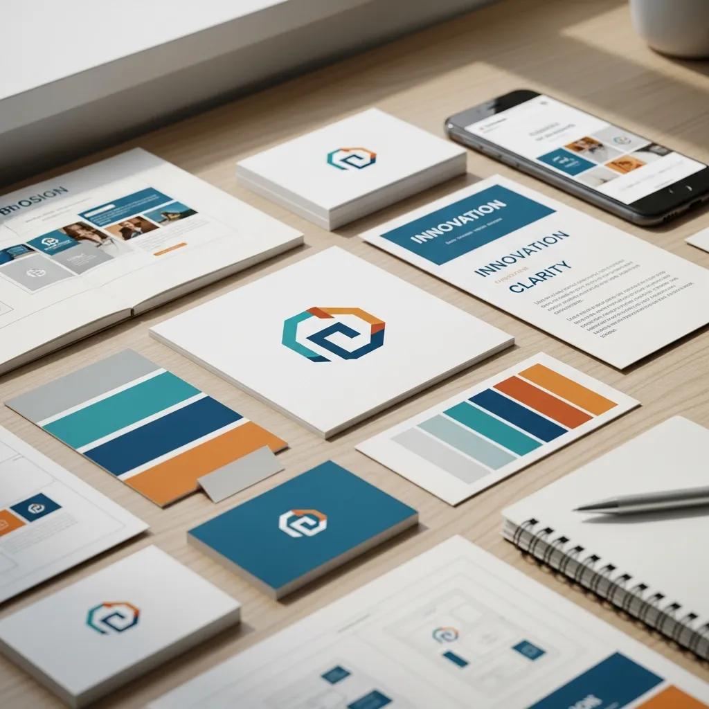 Brand materials: logo, color swatches, and typography samples for consistent visual design