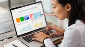 Google Local Service Ads appear at the top of search results, making landscaping businesses visible